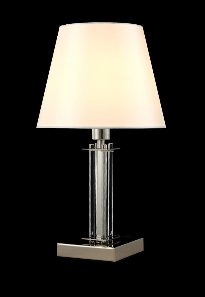 Настольная лампа Crystal Lux NICOLAS LG1 NICKEL/WHITE NICOLAS LG1 NICKEL/WHITE Серебряный