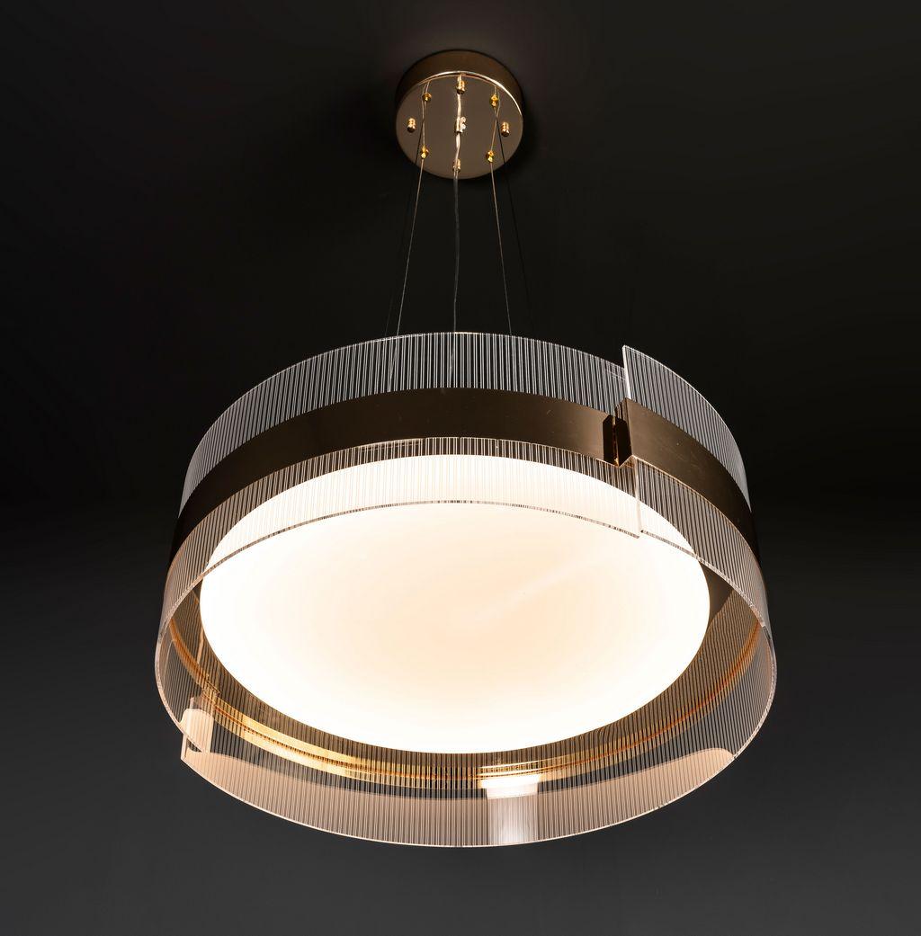 Подвесной светильник со встроенными светодиодными светильниками Notte Giorno - REGINA Белый+Золото CN823G/D620