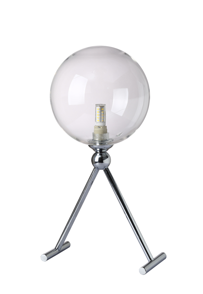 Настольная лампа Crystal Lux FABRICIO LG1 CHROME/TRANSPARENTE FABRICIO LG1 CHROME/TRANSPARENTE Прозрачный