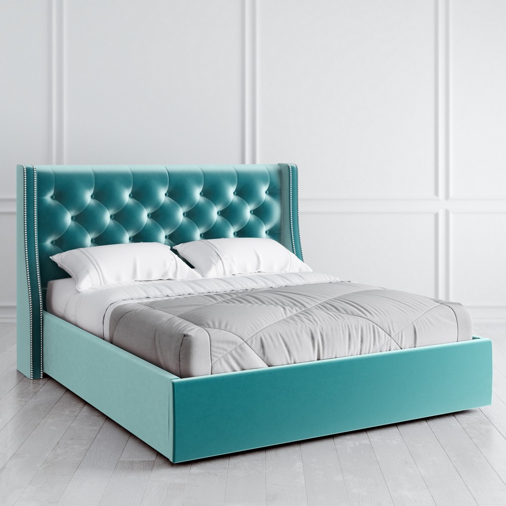 кровать с мягкой спинкой двуспальная с подъемным механизмом 160х200